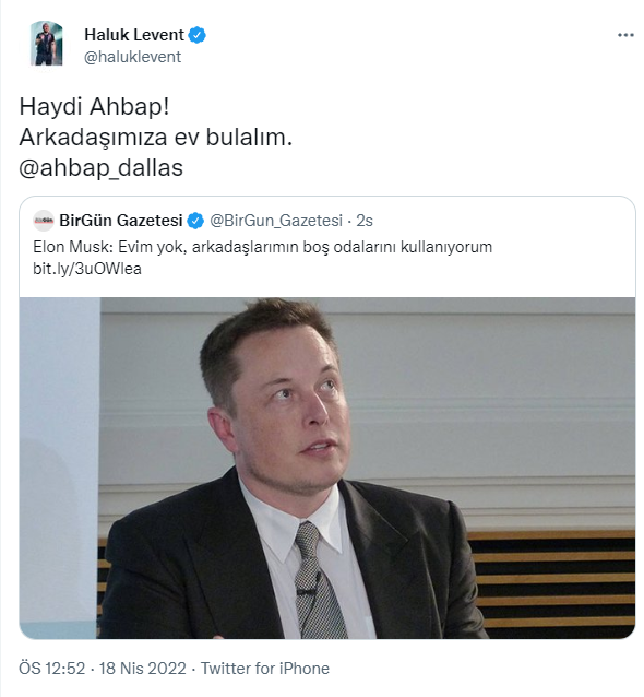 Elon Musk,’a yardım elini AHBAP uzattı