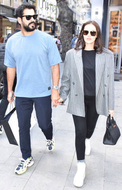 Fahriye Evcen ve Burak Özçivit çiftinin Nişantaşı turu: Uzun zaman sonra geziyoruz
