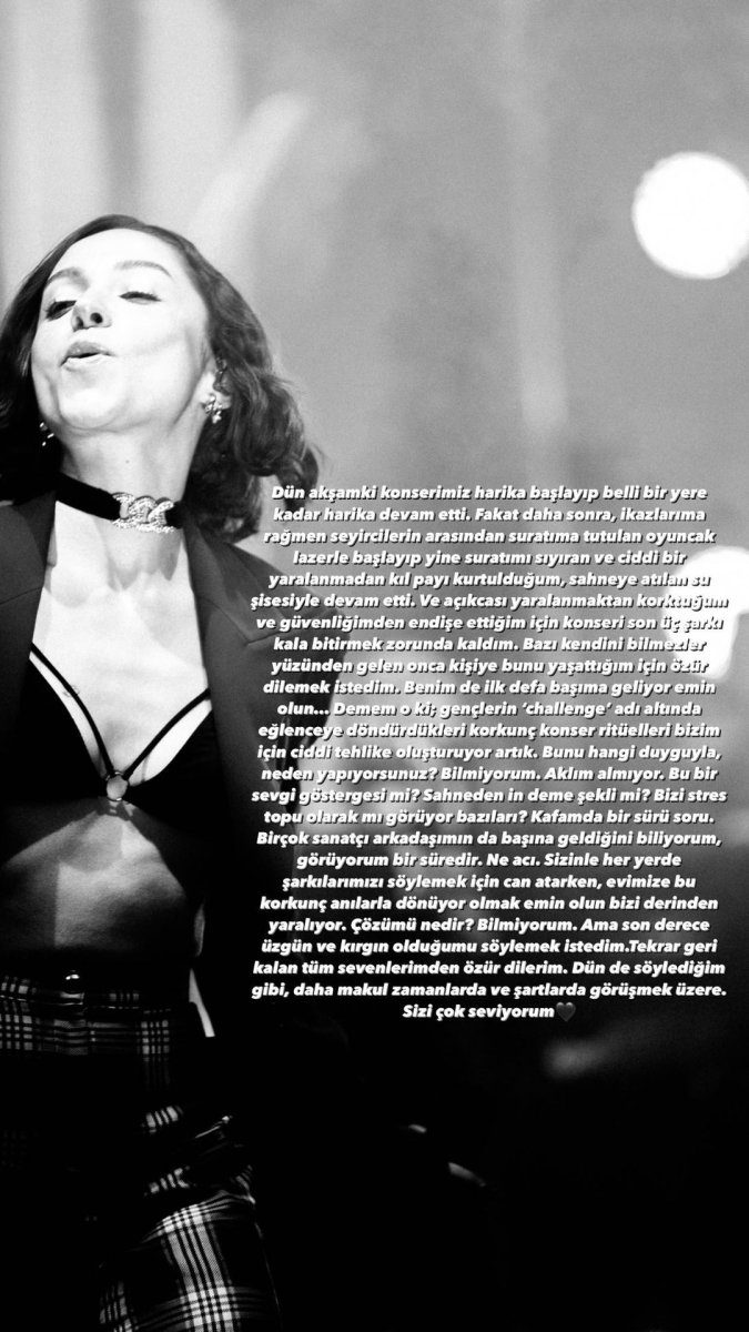 Zeynep Bastık konserini yarıda bıraktı!