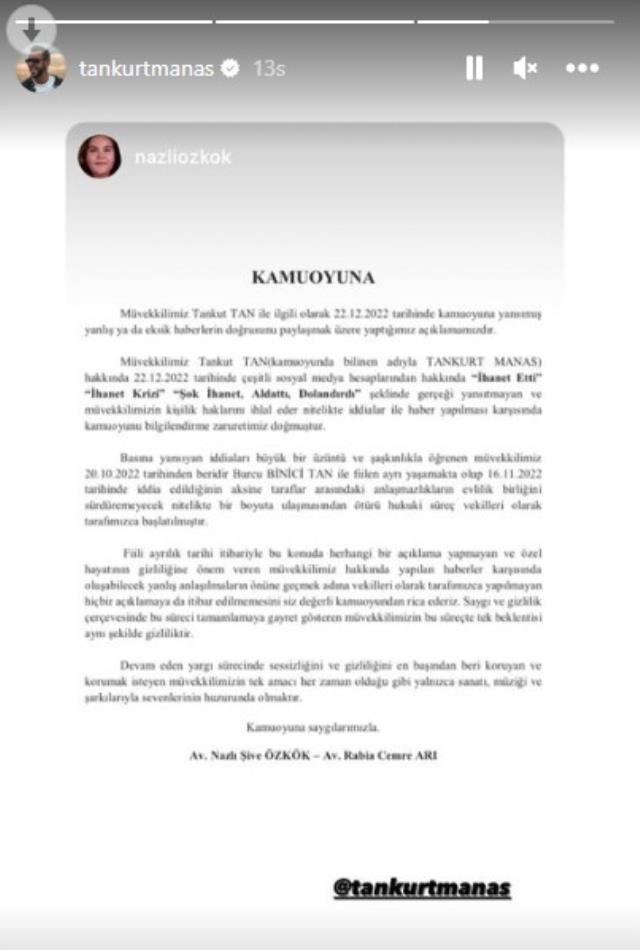 Burcu Binici ile Tankurt Manas 4 ay süren evliliklerini noktaladı!