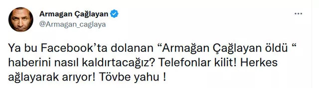 Armağan Çağlayan hakkında çıkan öldü haberlerine isyan etti!