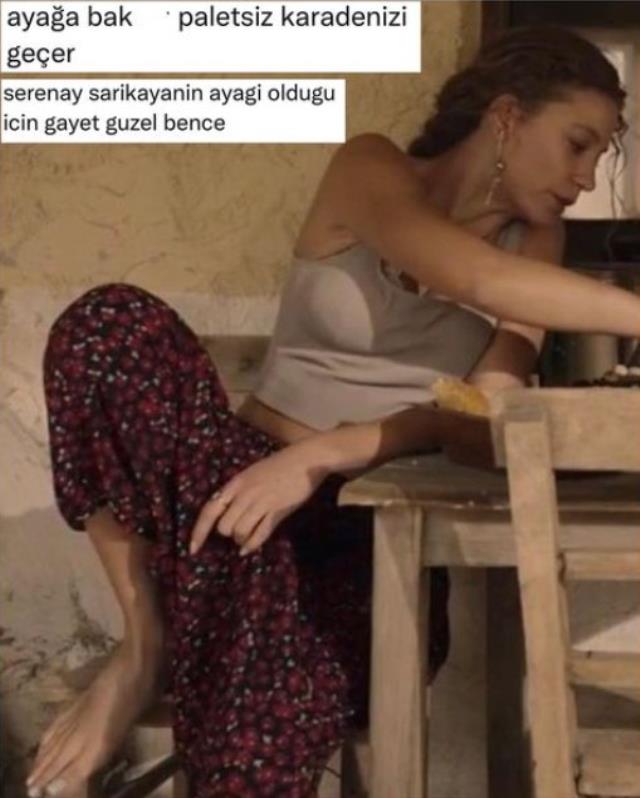 Serenay Sarıkaya'nın ayakları gündem oldu