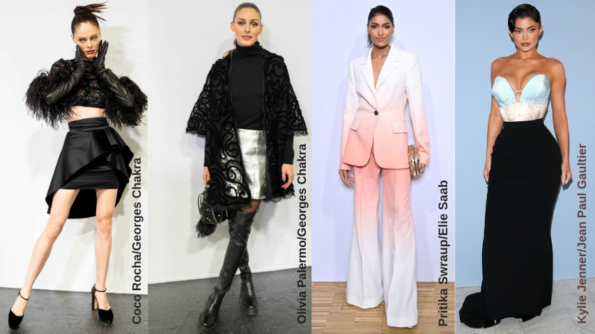 2023 İlkbahar Hautre Couture Moda Haftasında en iyi ünlü stilleri
