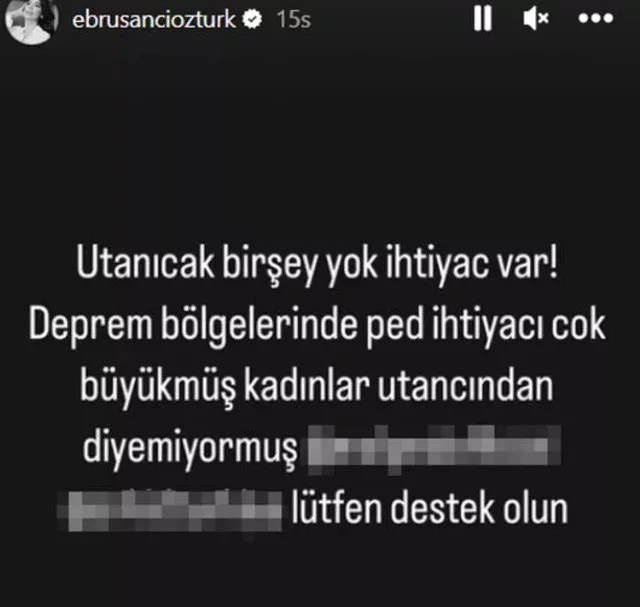 Ebru Şancı depremzede kadınlar için çağrıda bulundu
