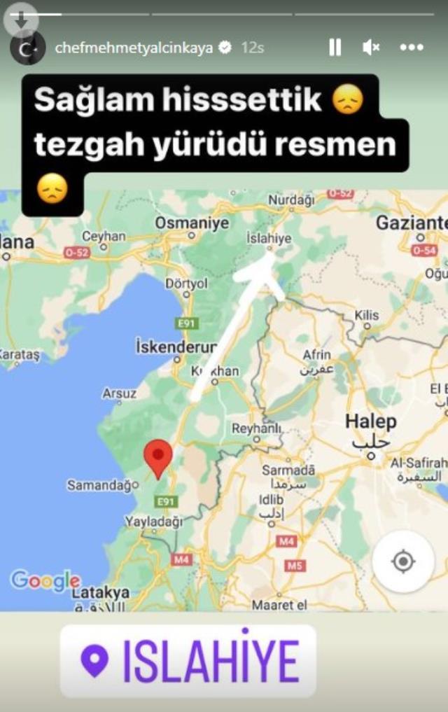 Şef Mehmet Yalçınkaya deprem anından bahsetti