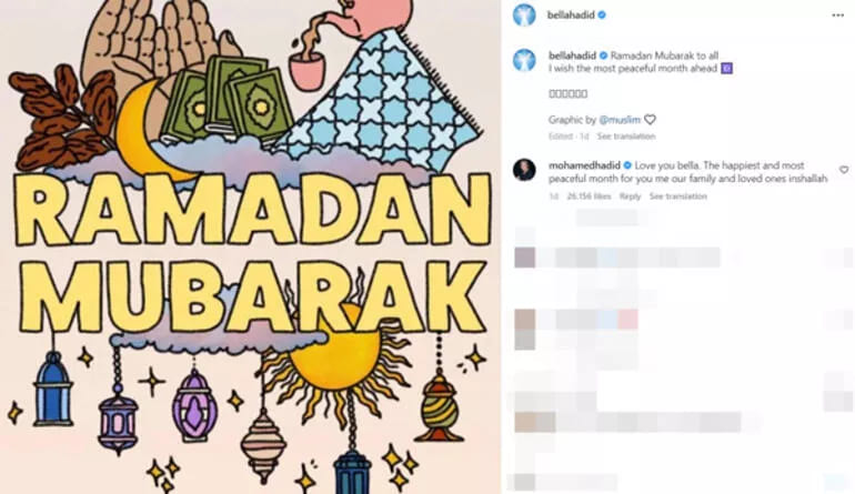 Bella Hadid’den Ramazan paylaşımı