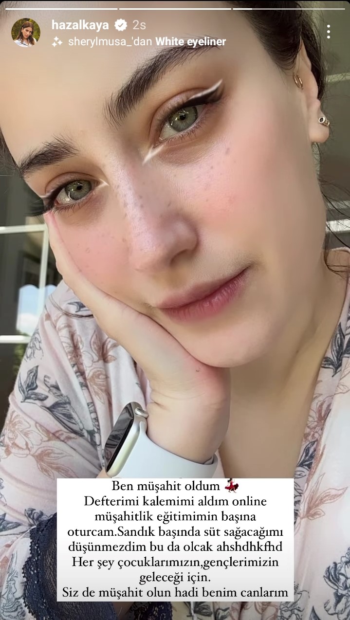 Hazal Kaya takipçilerine seslendi Siz de müşahit olun hadi benim canlarım