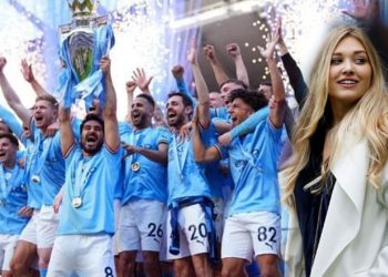 Ünlü futbolcunun eşinden iç çamaşırsız kutlama