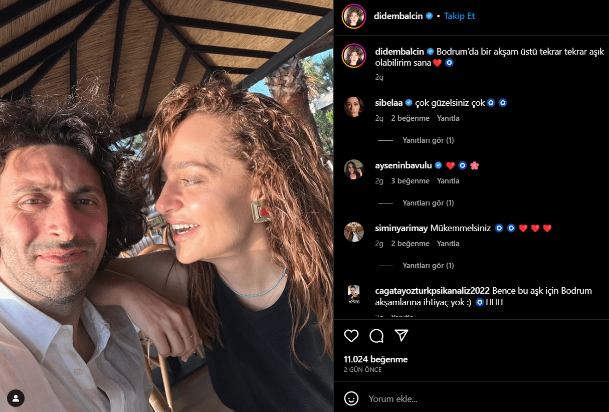 Didem Balçın romantik bir paylaşımla eşi Can Aydın'a olan aşkını ilan etti