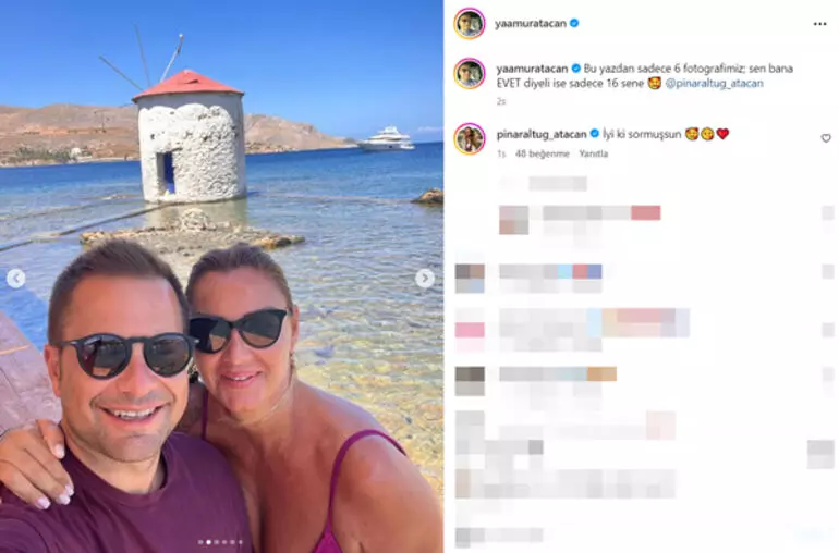 Pınar Altuğ ve Yağmur Atacan'dan romantik yıl dönümü paylaşımları