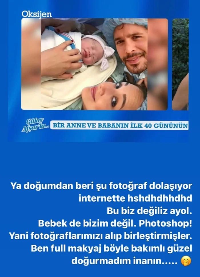 Gupse Özay sosyal medyada dolaşan sahte fotoğraf hakkında açıklama yaptı: Bu biz değiliz, bebek de bizim değil
